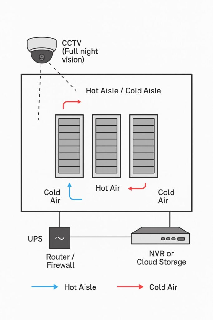 نصب دوربین مدار بسته در اتاق سرور
